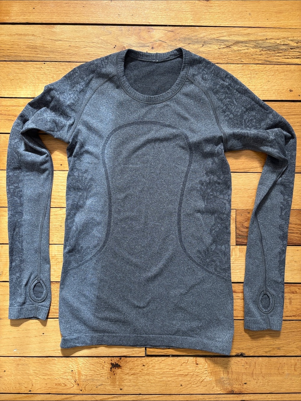 lululemon athletica Gray Seamless Long Sleeve Top